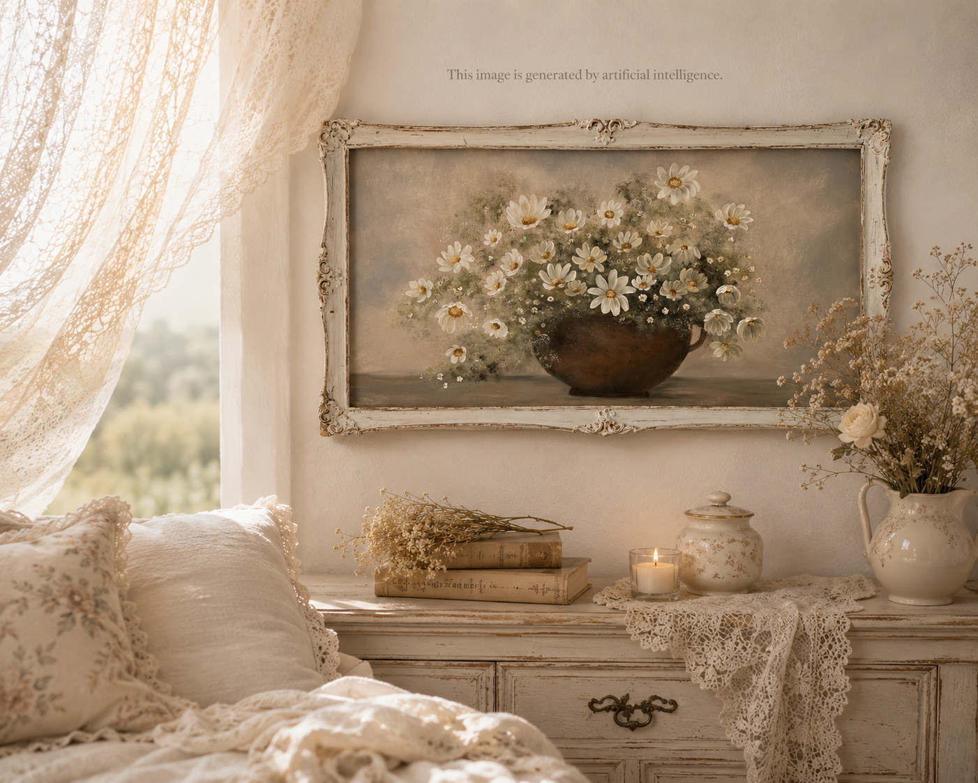 Éclosions de marguerites (31.25 x 17.25 po)