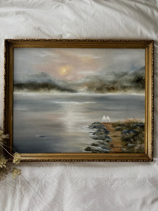 Quand la brume s’élève (17.75 x 21.75 po)