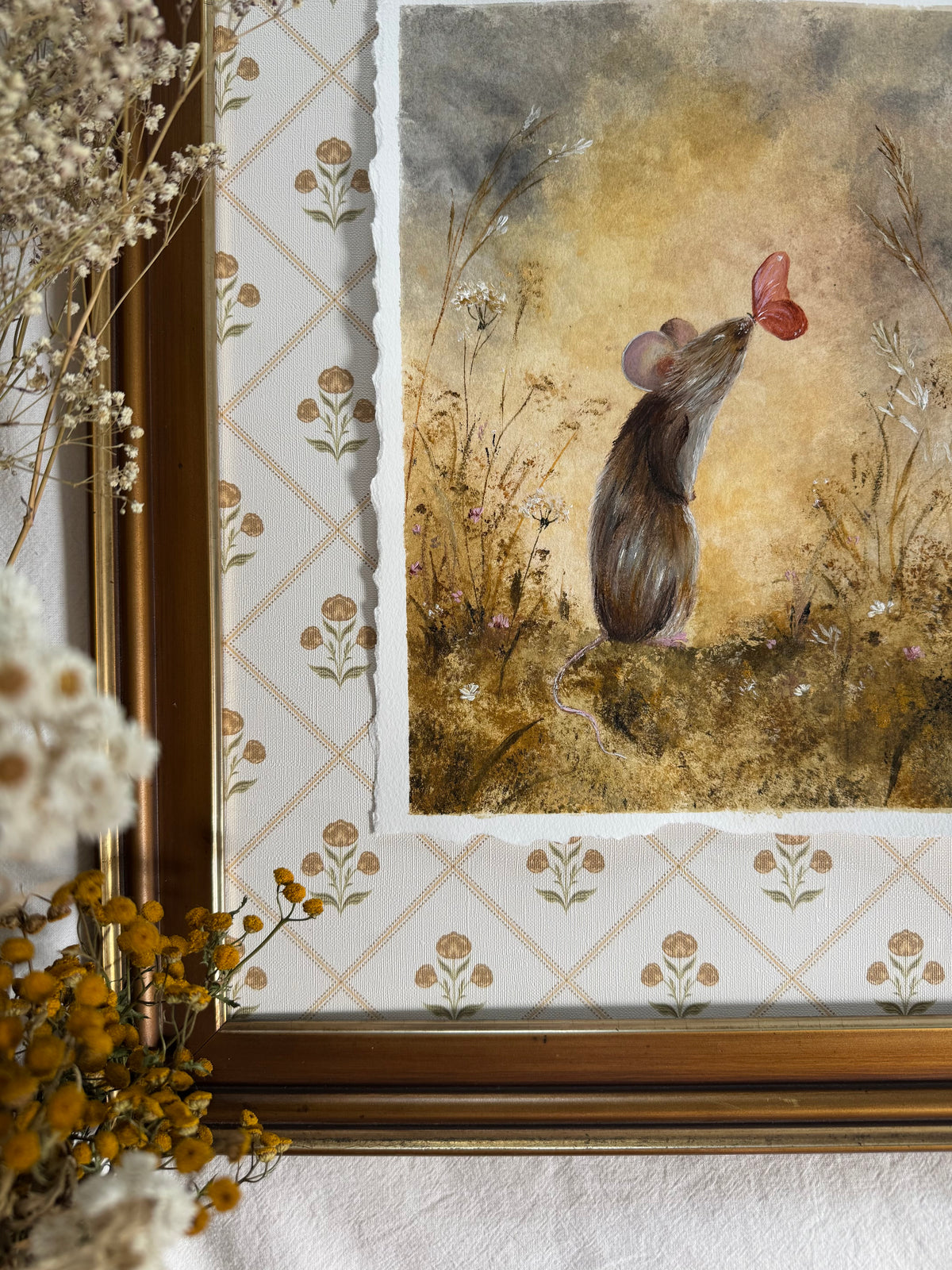 The Little Mouse and the Butterfly (16 x 20 po)
