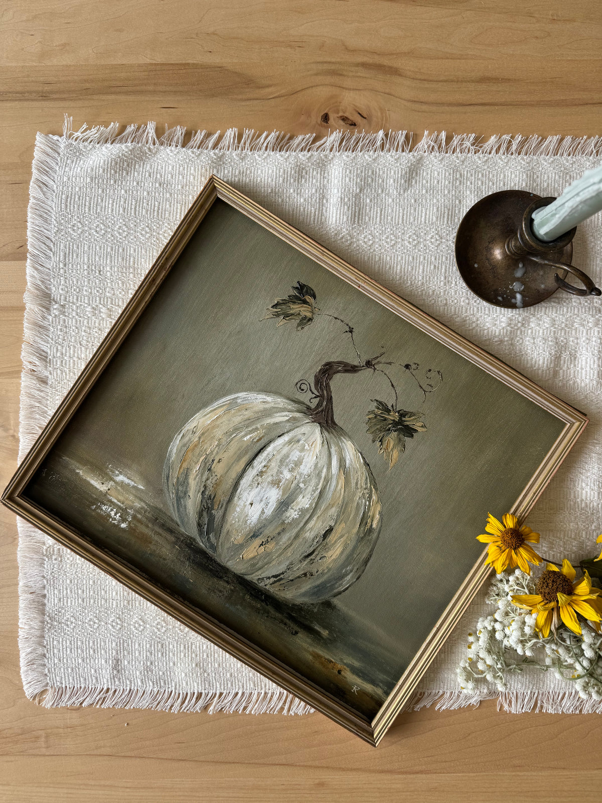 Impasto pumpkin (12.5 x 14.5 inches)