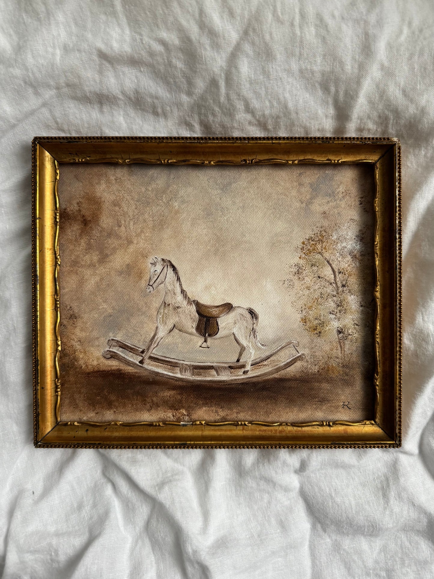 Le cheval à bascule (9.25 x 8 po)