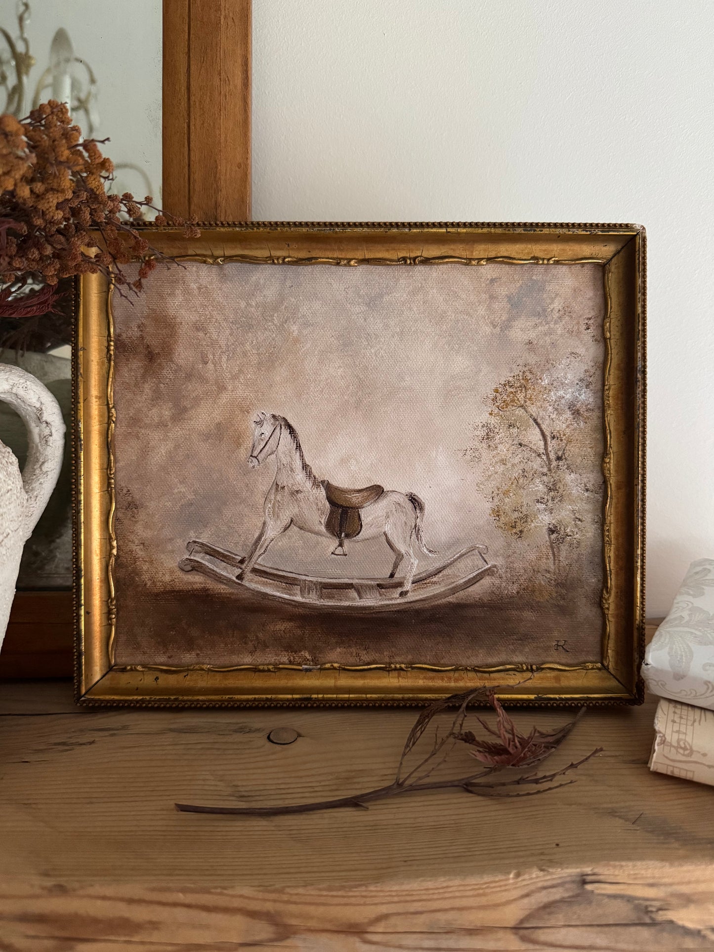 Le cheval à bascule (9.25 x 8 po)
