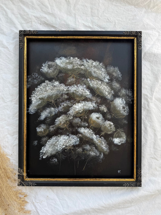 La valse des Queen Anne’s lace (19.25 x 15.25 po)