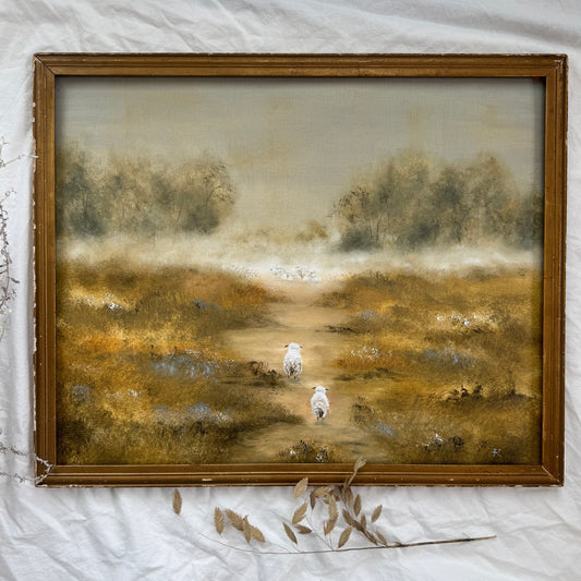 Troupeau dans la brume  (21.75 x 17.75 po)