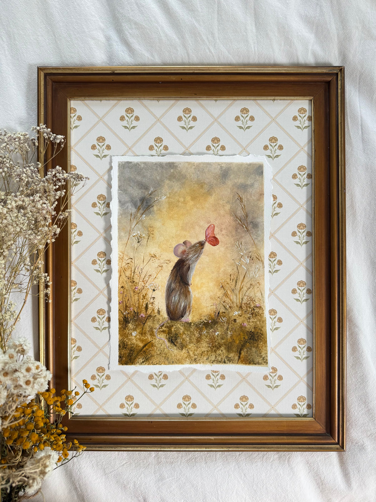 The Little Mouse and the Butterfly (16 x 20 po)