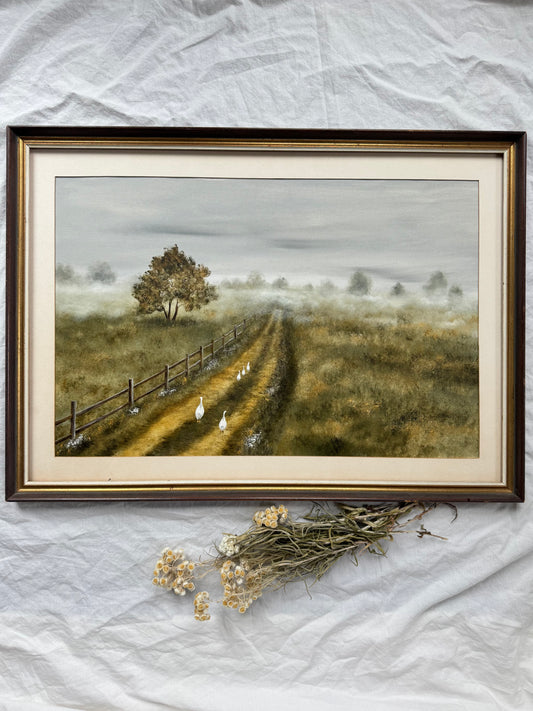 Sur le chemin des oies (28.5 x 20.5 po)
