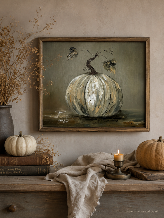 Impasto pumpkin (12.5 x 14.5 pouces)
