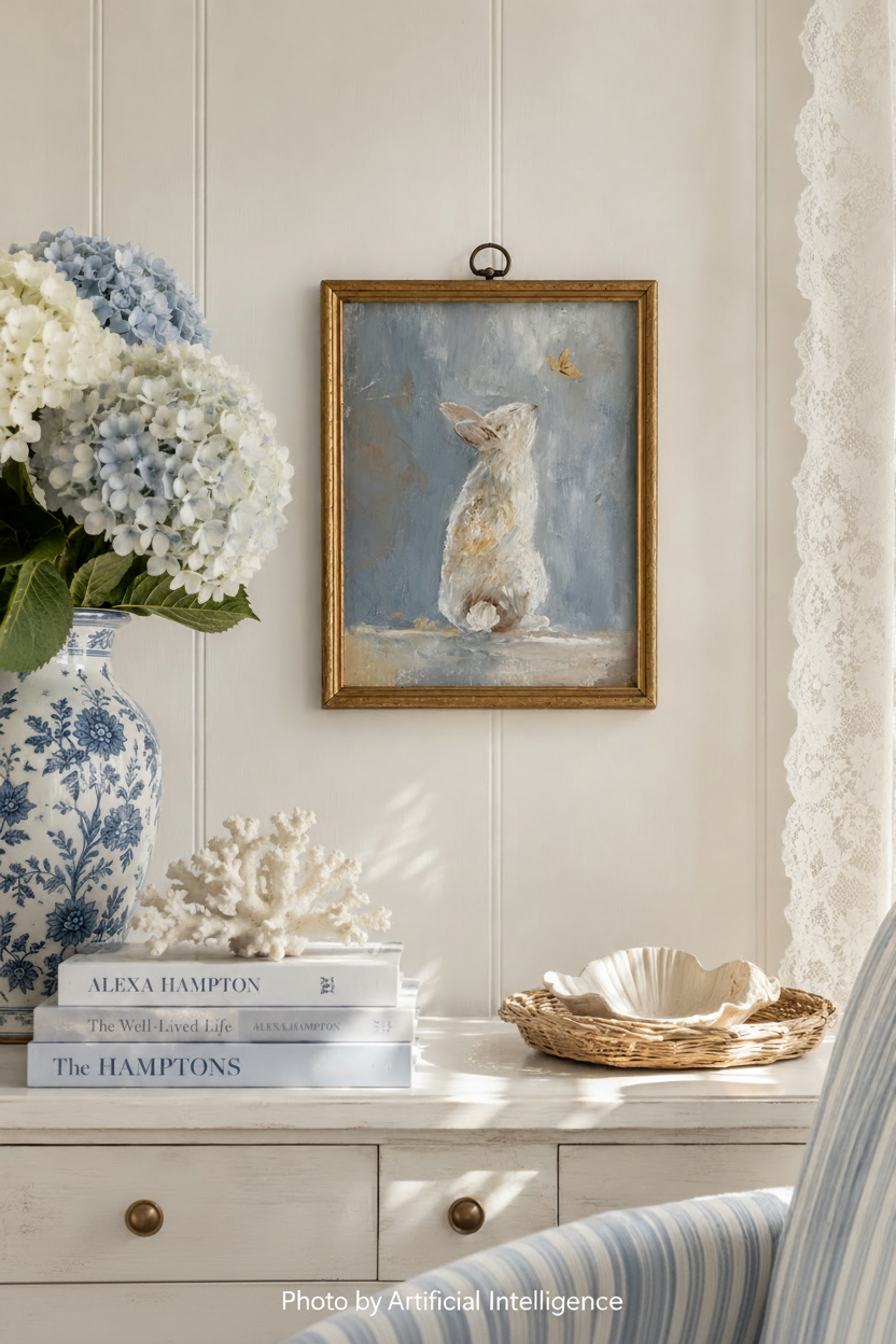 M. Bunny et le papillon (9.5 x 11.75)