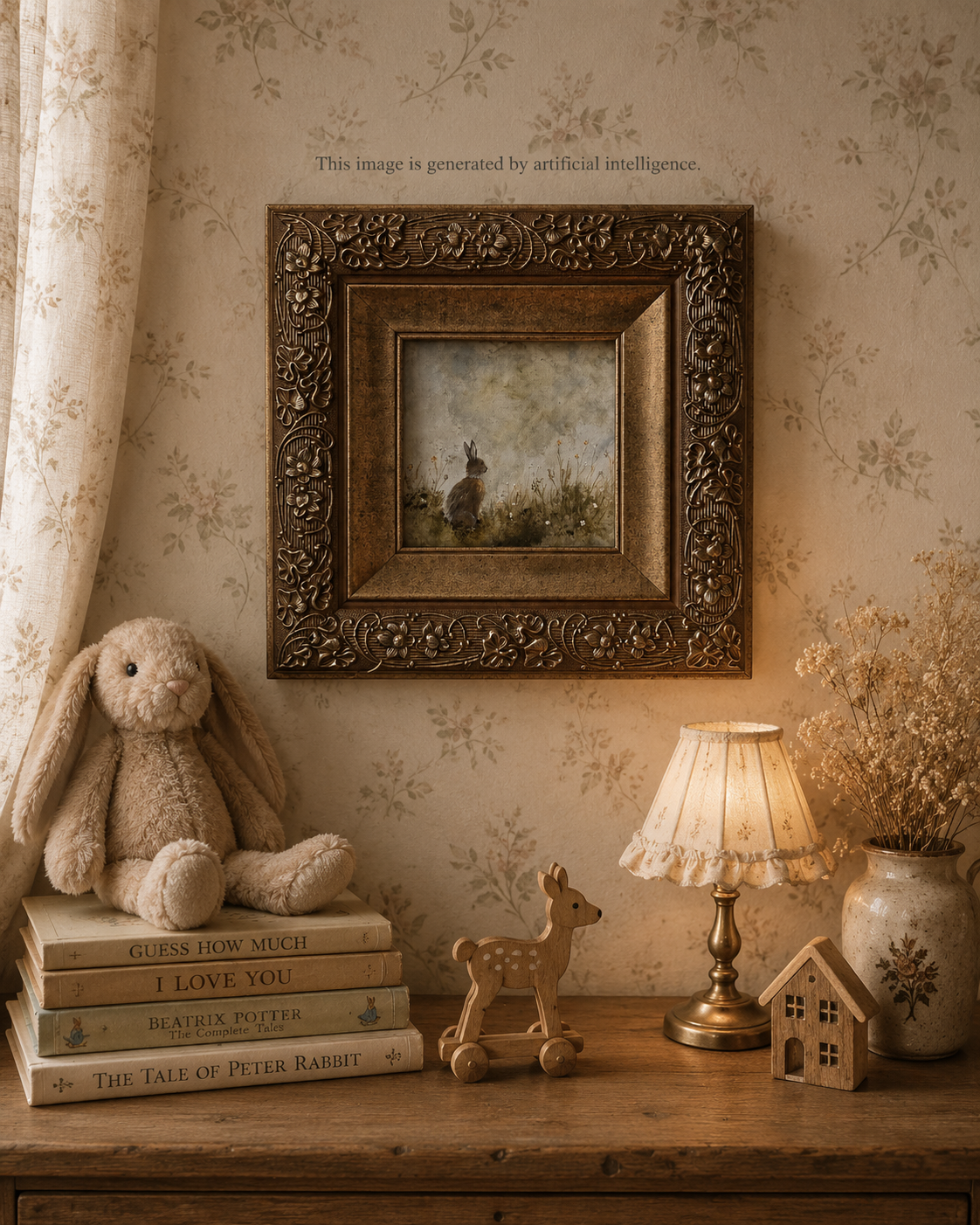 Le lapin du jardin (12.5 x 12.5 po)